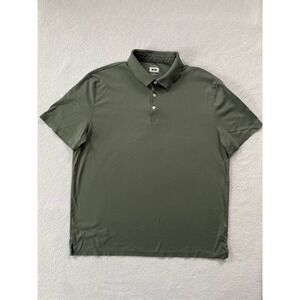 Joseph Abboud Mens Large Polo Shirt Olive Green Modern‎ Fit Cotton Short Sleeve
